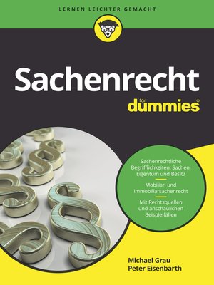 cover image of Sachenrecht f&uuml;r Dummies